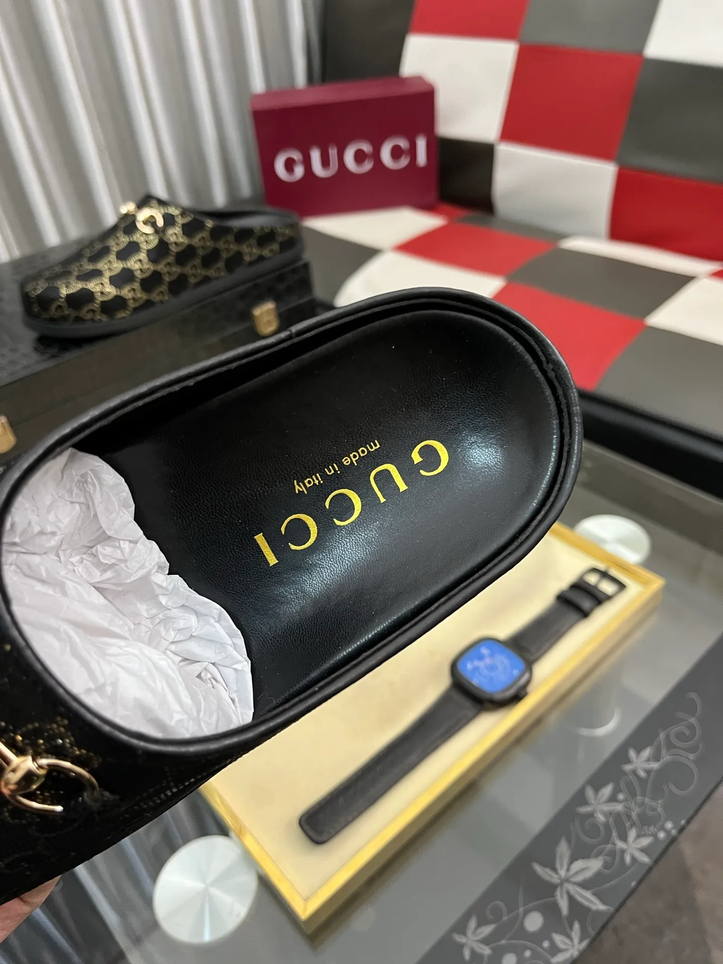 Ex-factory price: 438⌚️⌚️[Gucci] 2025 new season half-slip men's shoes, made of Italian imported first-layer frosted cowhide➕sheepskin lining, original hardware buckle, original combination wear-resistant outsole, real shot 🎬 Very comfortable on the feet, size 38-44